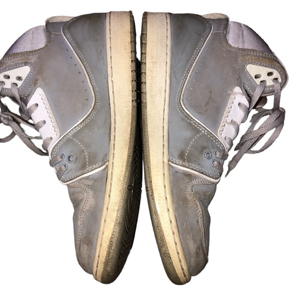 Youth Nike Air Jordan 1 Flight 2 Gray/White Sneakers - 6.5Y - Picture 12 of 13